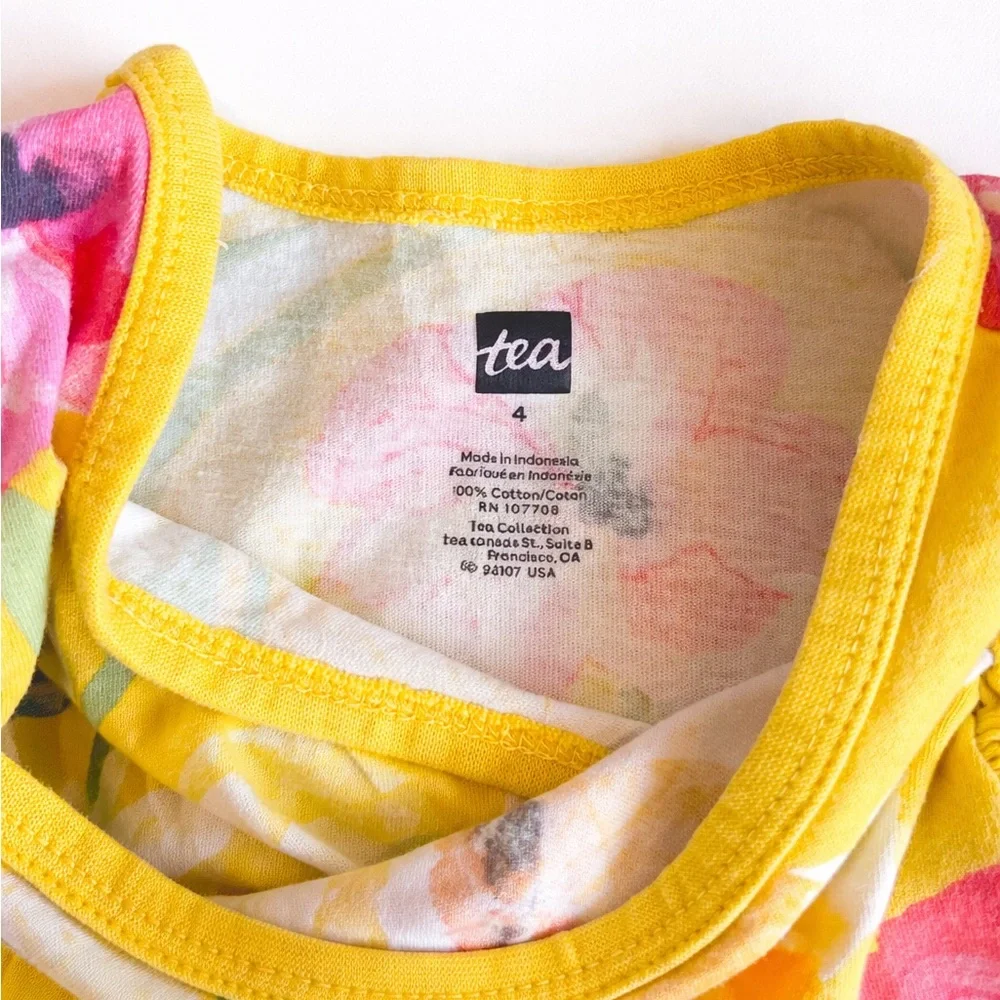 Tea Collection Yellow Floral Dress – Size 4‎ – Bright Spring/Summer